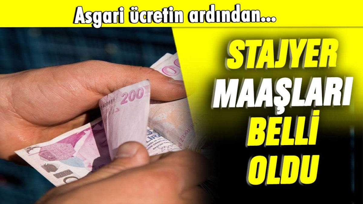 Asgari ücretin ardından stajyer maaşları da belli oldu