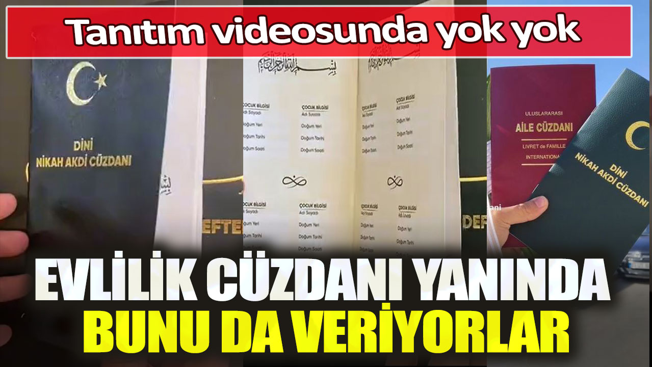 Evlilik cüzdanı yanında bunu da veriyorlar: Tanıtım videosunda yok yok