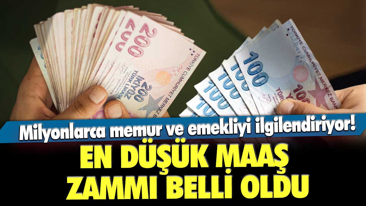 Milyonlarca memur ve emekliyi ilgilendiriyor! En düşük maaş zammını açıkladı