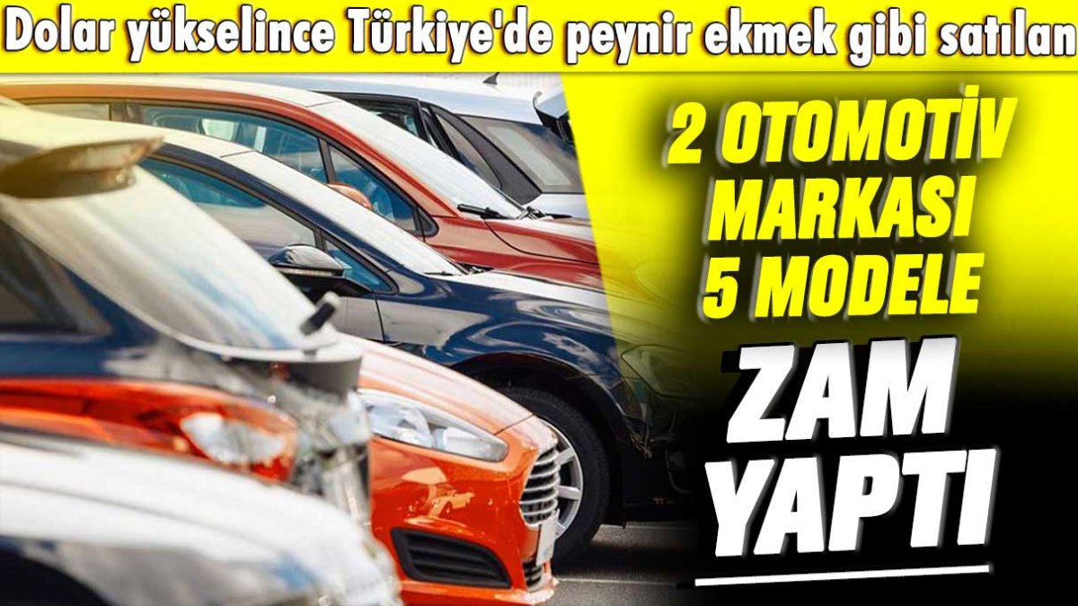 Dolar yükselince Türkiye'de peynir ekmek gibi satılan 2 marka 5 modeline zam yaptı