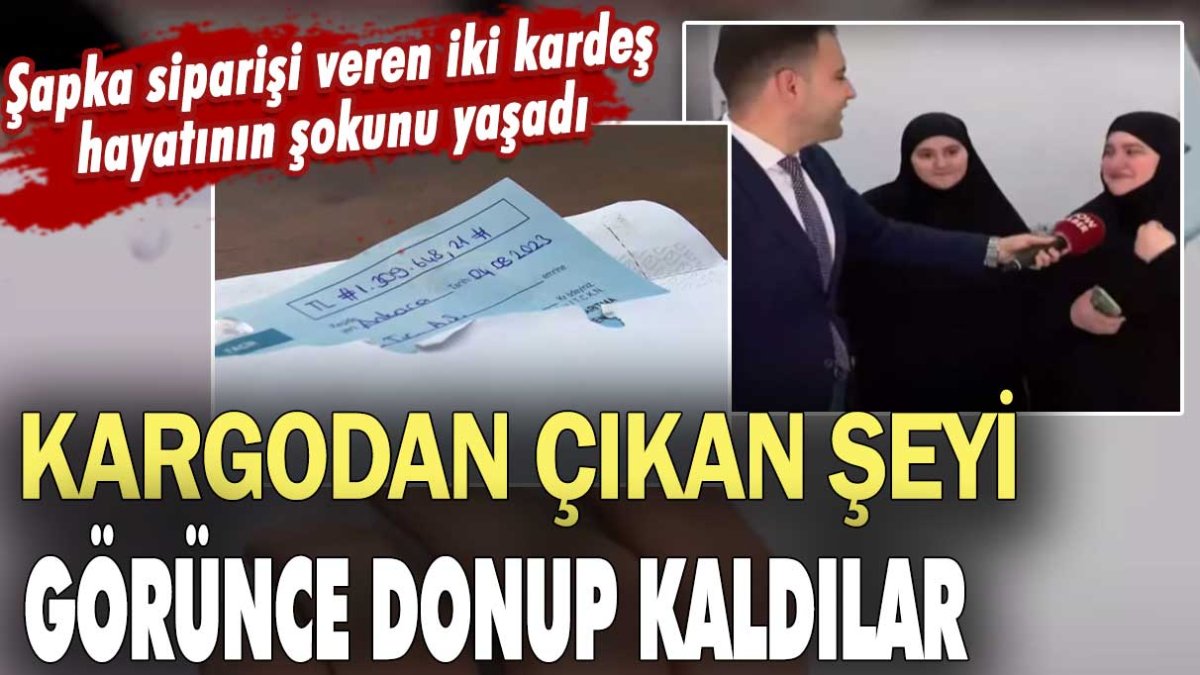 Kargodan çıkan şeyi görünce donup kaldılar! Şapka siparişi veren iki kardeş hayatının şokunu yaşadı