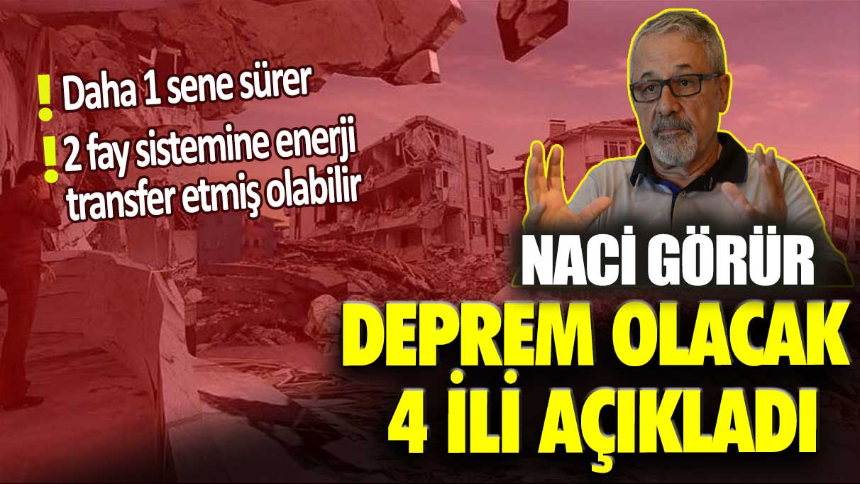 Naci Görür, deprem olacak 4 ili açıkladı: 2 fay sistemine enerji transfer etmiş olabilir