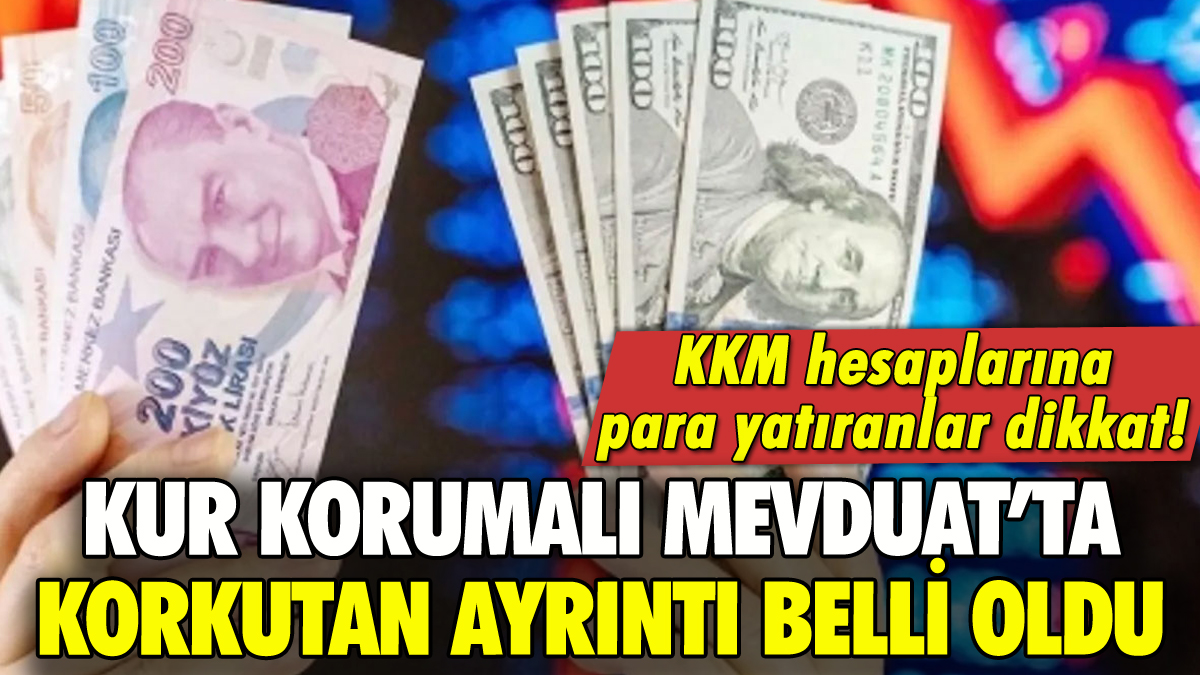 Kur Korumalı Mevduat'ta korkutan veri ortaya çıktı!