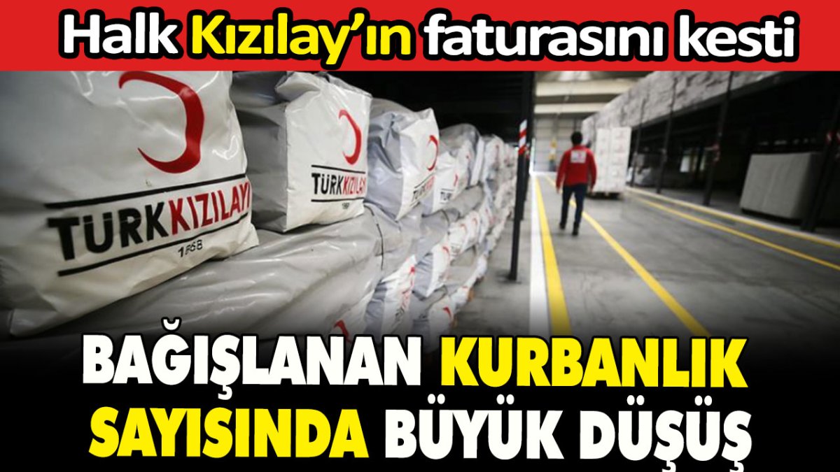 Halk Kızılay'ın faturasını kesti! Bağışlanan kurbanlık sayısında büyük düşüş