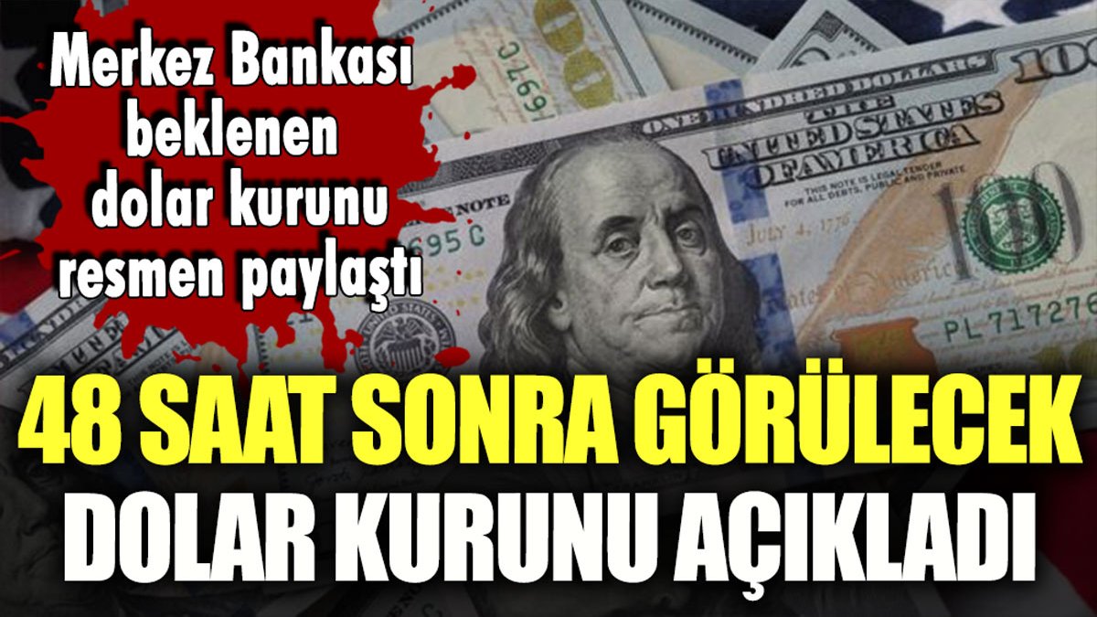 Merkez Bankası resmen açıkladı: İşte 48 saat sonra görülecek dolar kuru