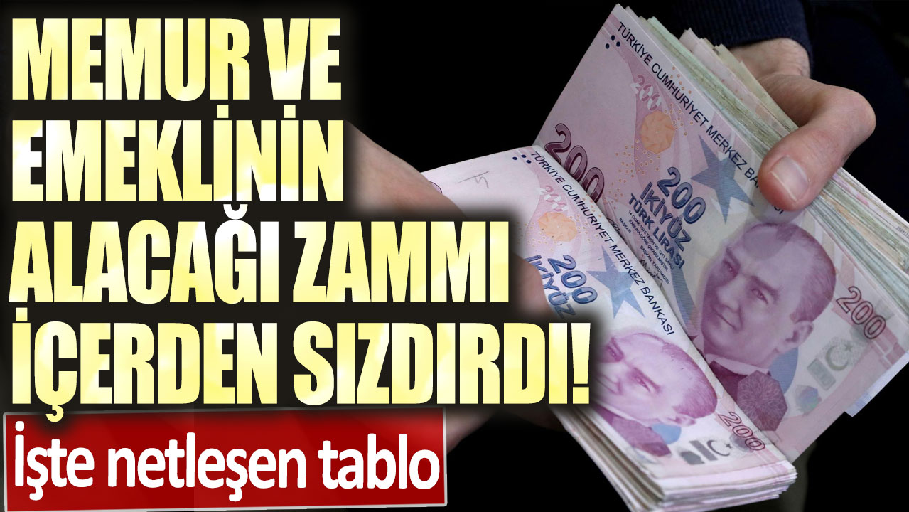 Memur ve emeklinin alacağı zammı içerden sızdırdı! İşte netleşen tablo