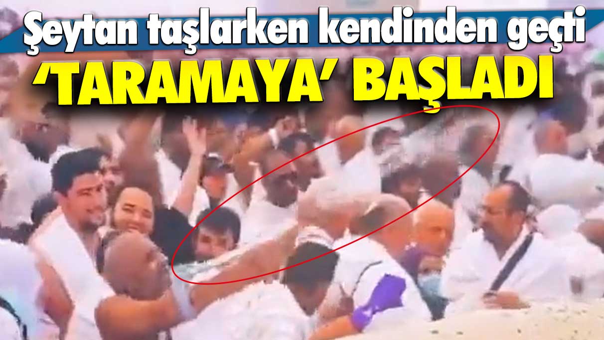 Şeytan taşlarken kendinden geçen hacı adayı 'taramaya' başladı