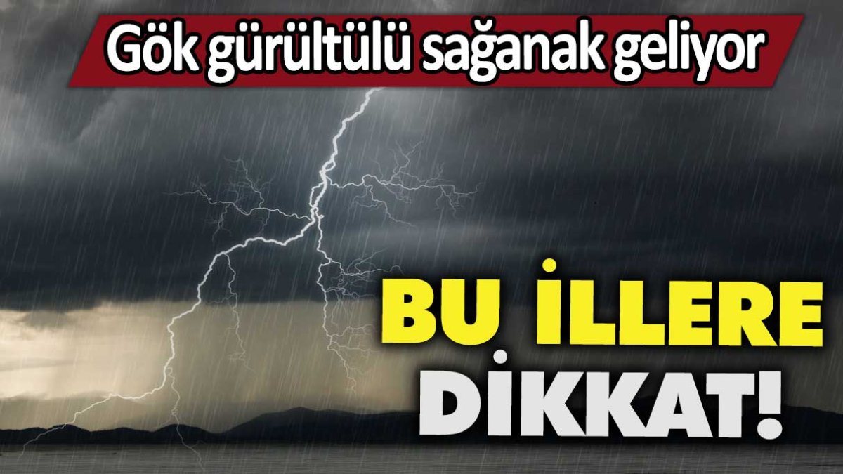 Bu illere dikkat! Gök gürültülü sağanak geliyor