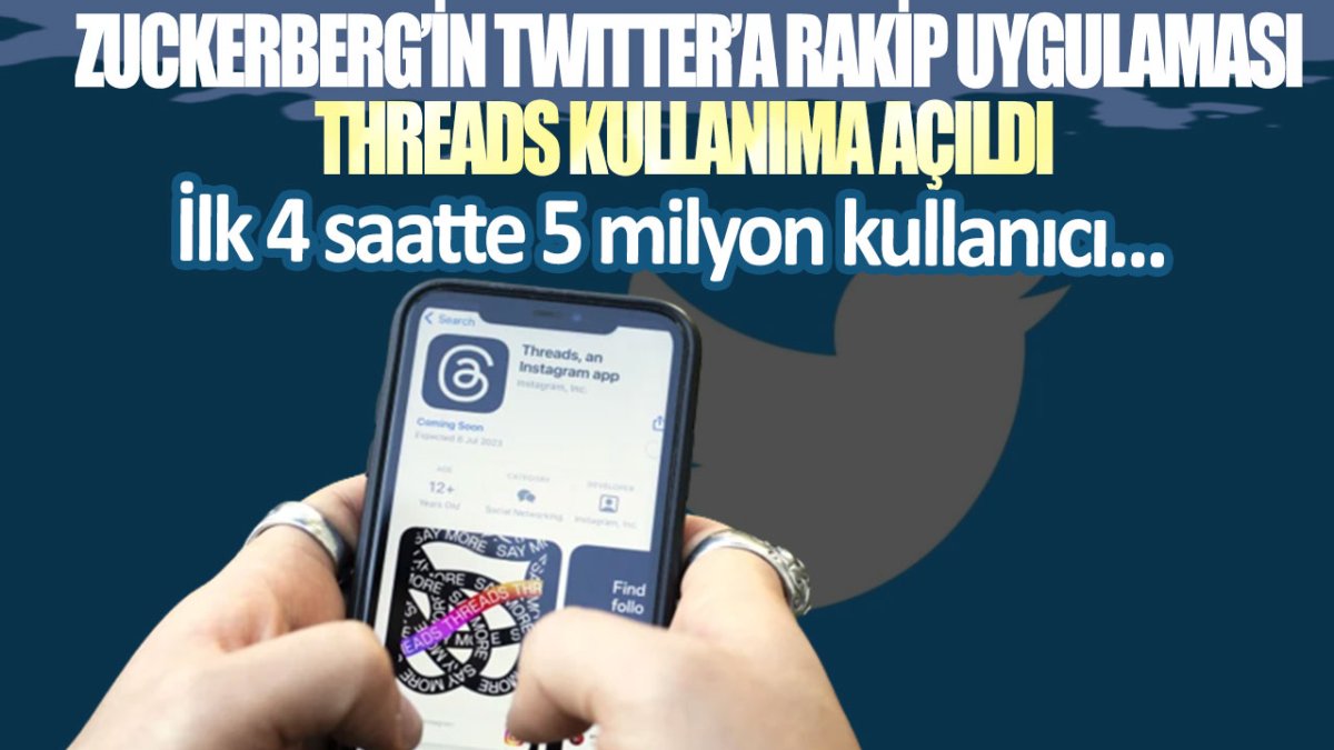 Zuckerberg'in Twitter'a rakip uygulaması Threads kullanıma açıldı!