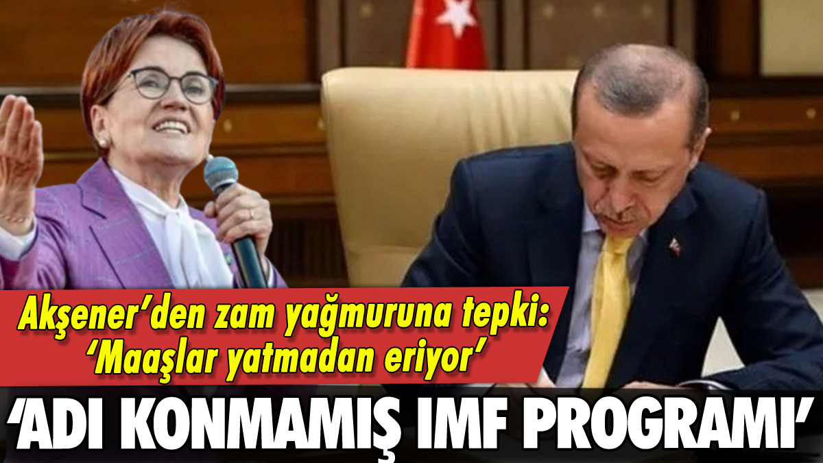 Meral Akşener'den zam yağmuruna tepki: 'Adı konmamış IMF programı'