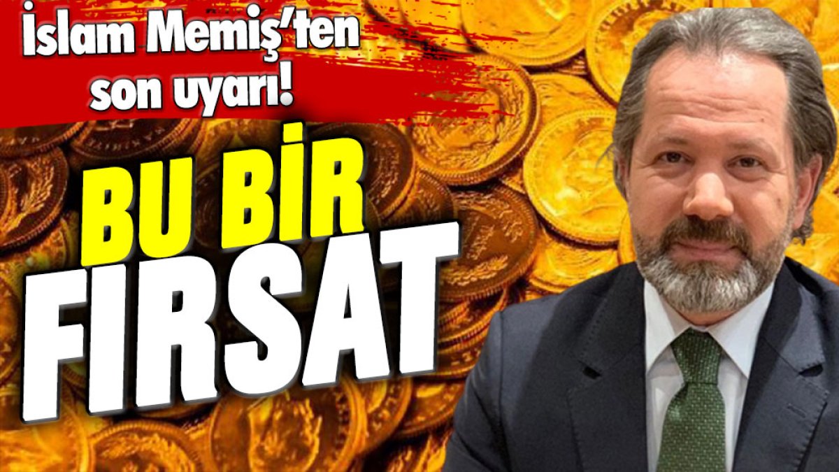 İslam Memiş'ten son uyarı: Bu bir fırsat