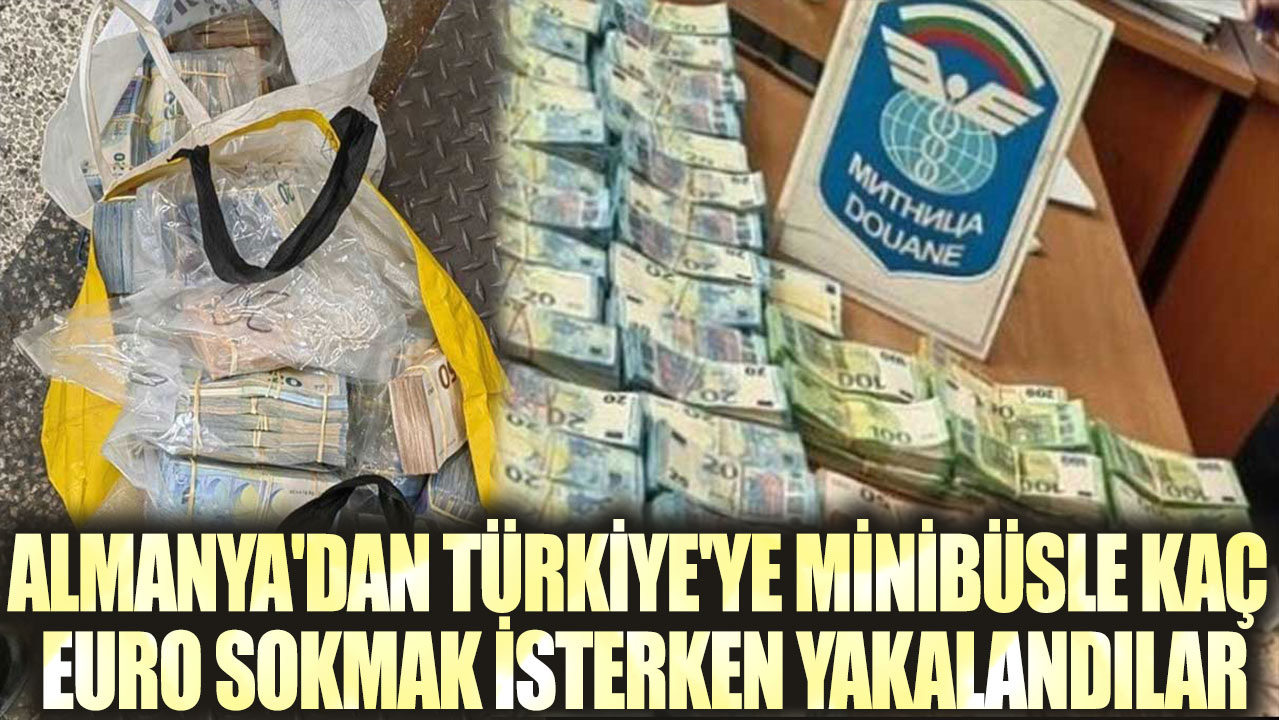 Almanya'dan Türkiye'ye minibüsle kaç Euro sokmak isterken yakalandılar