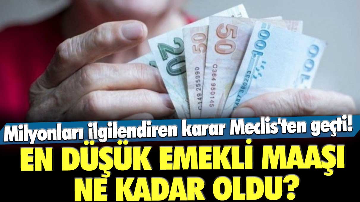 Milyonları ilgilendiren karar Meclis'ten geçti! En düşük emekli maaşı ne kadar oldu?