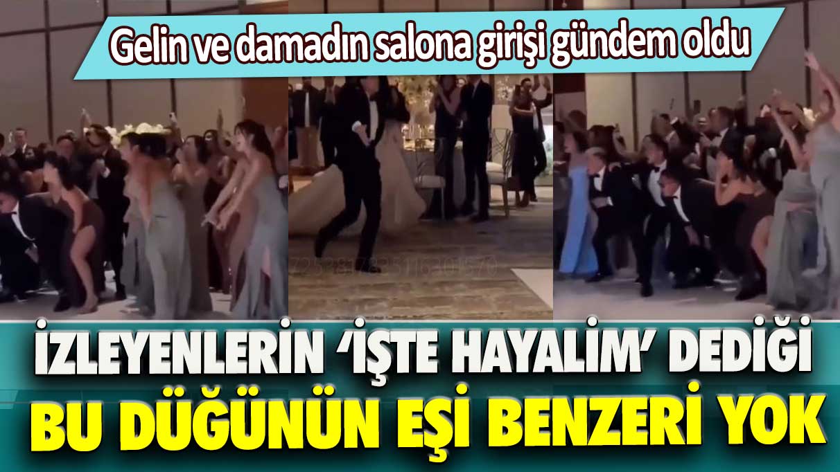 Gelin ve damadın salona girişi gündem oldu: İzleyenlerin ‘İşte hayalim’ dediği bu düğünün eşi benzeri yok