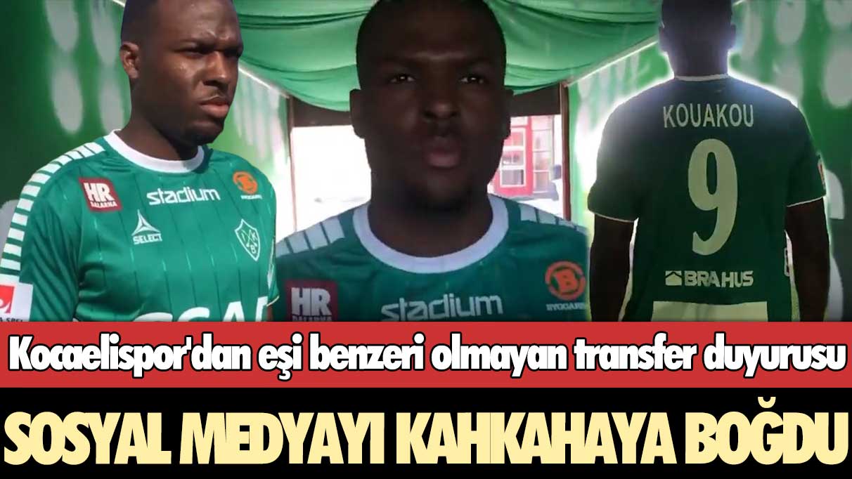 Kocaelispor, Christian Kouakou'yu eşi benzeri olmayan bir video ile duyurdu