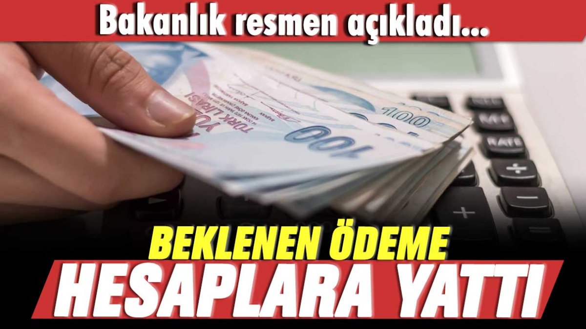 Bakanlık resmen açıkladı: Beklenen ödeme hesaplara yatırıldı