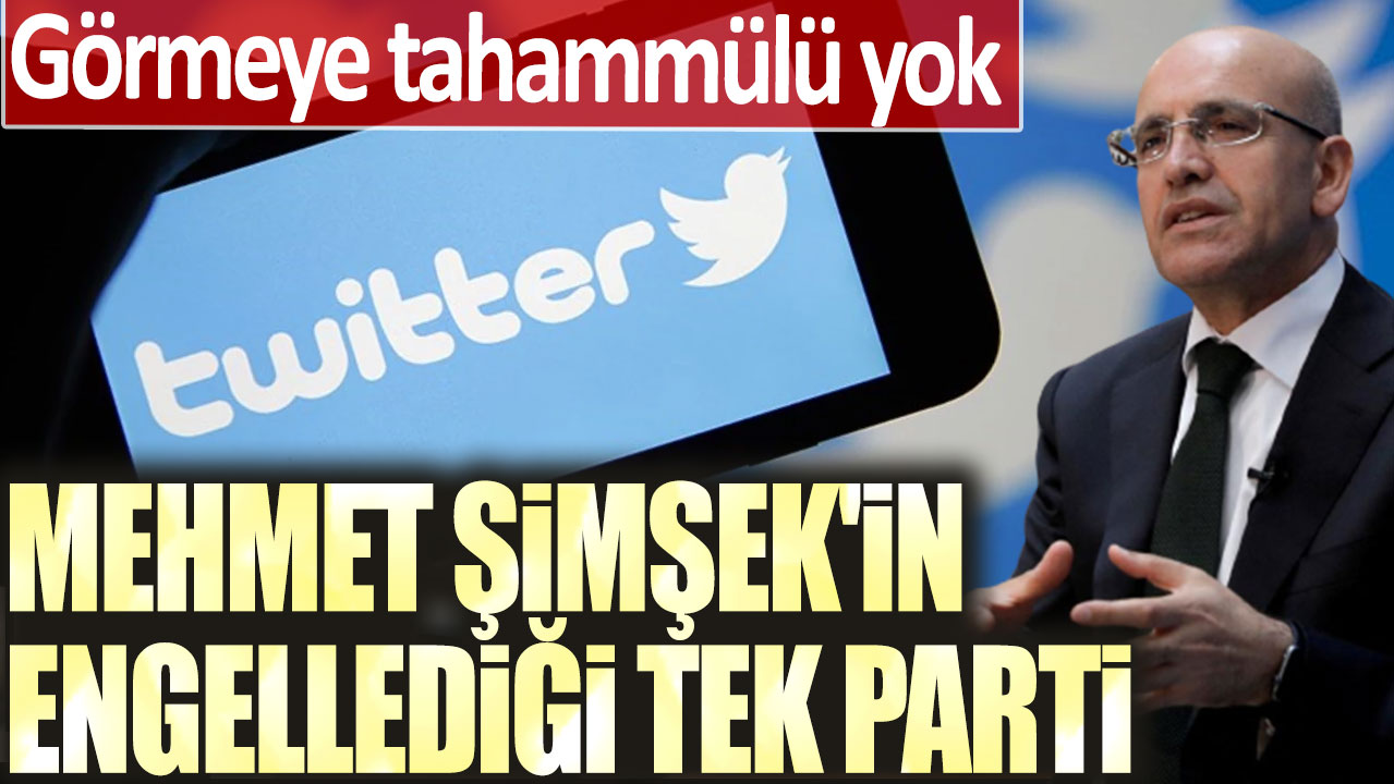 Mehmet Şimşek'in engellediği tek parti! Görmeye tahammülü yok