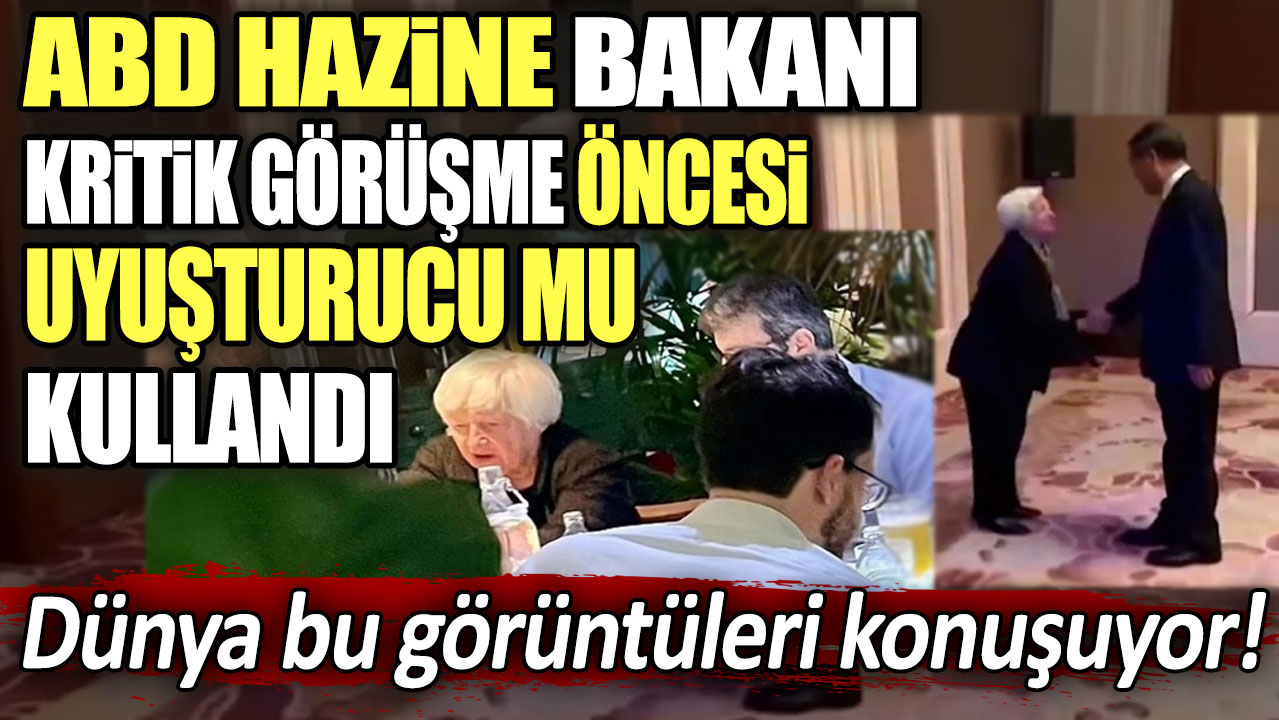 Dünya bu görüntüleri konuşuyor! ABD Hazine Bakanı kritik görüşme öncesi uyuşturucu mu kullandı