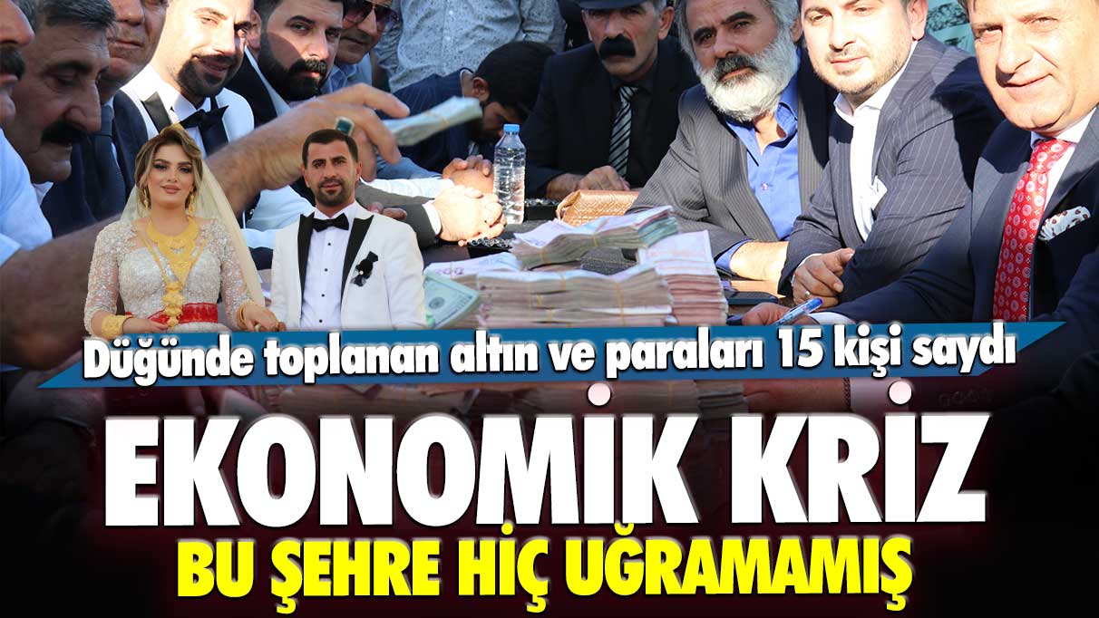 Ekonomik kriz bu şehre hiç uğramamış: Düğünde toplanan altın ve paraları 15 kişi saydı