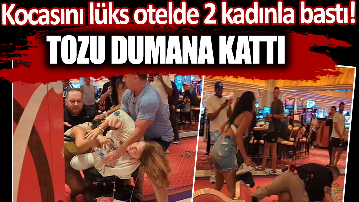 Kocasını lüks otelde 2 kadınla bastı! Tozu dumana kattı