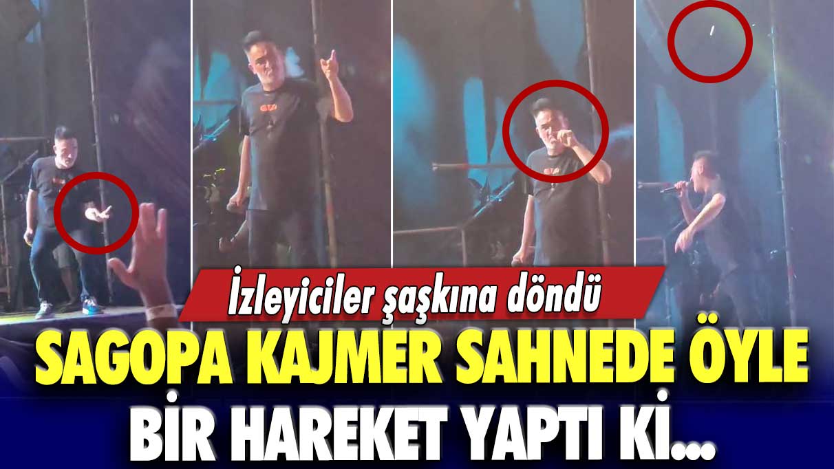 Sagopa Kajmer sahnede öyle bir hareket yaptı ki... İzleyiciler şaşkına döndü