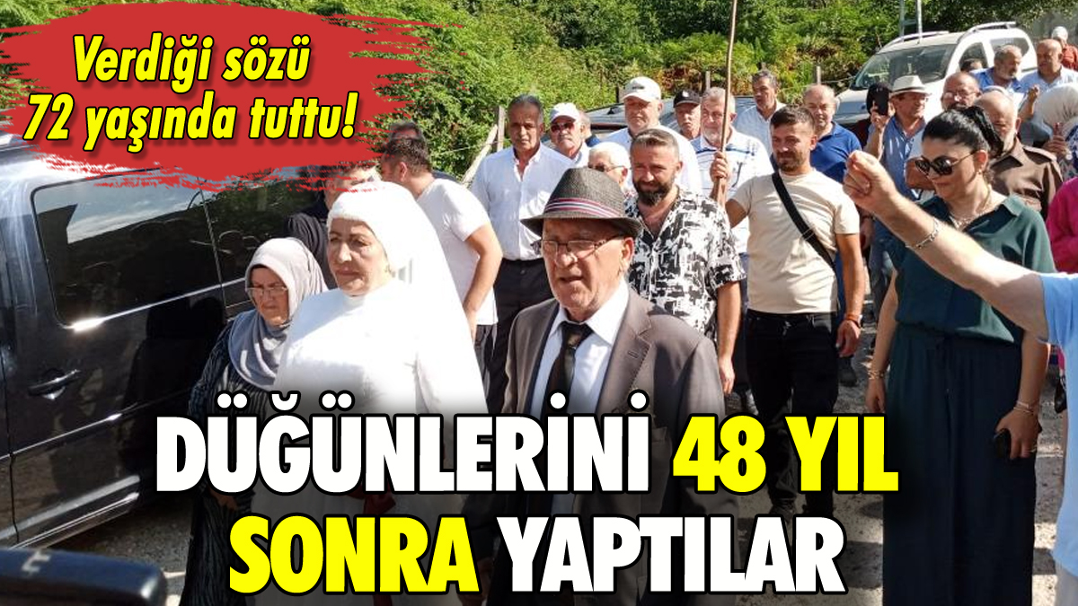 Düğünlerini 48 yıl sonra yaptılar: Nedeni ortaya çıktı