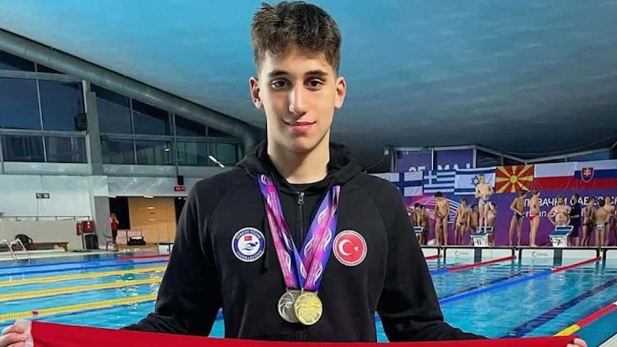 Milli yüzücü Tuncer Berk Ertürk altın madalya geldi