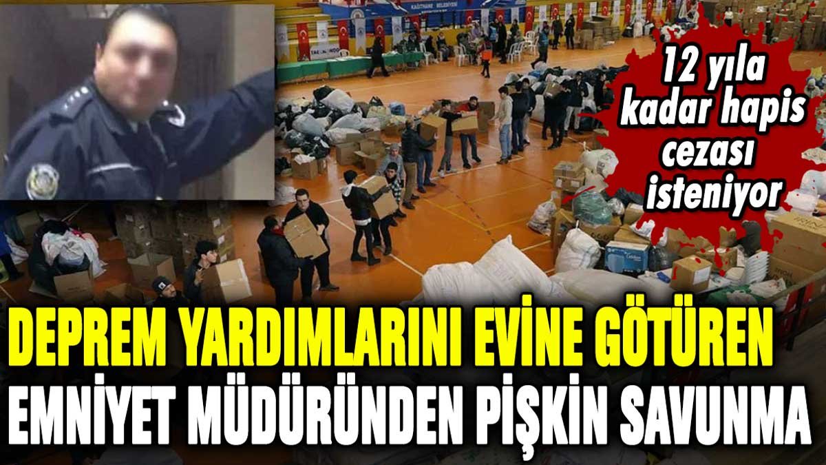 Deprem yardımlarını evine götüren polis: "Kaybolmasın diye aldım"