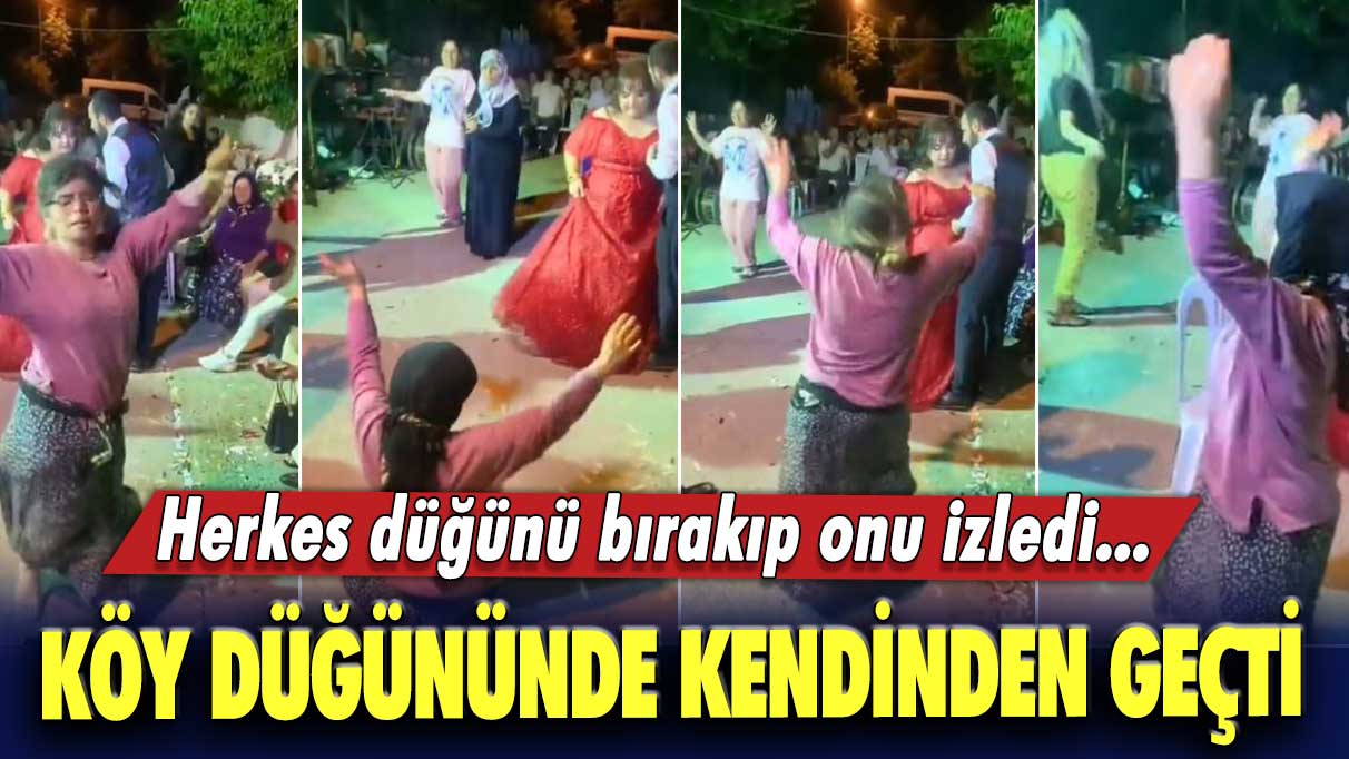 Herkes düğünü bırakıp onu izledi... Köy düğününde kendinden geçti!  Çılgınca dansı sosyal medyada viral oldu