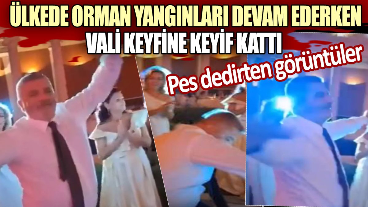 Yunanistan'da orman yangınları devam ederken vali keyfine keyif kattı! Pes dedirten görüntüler...