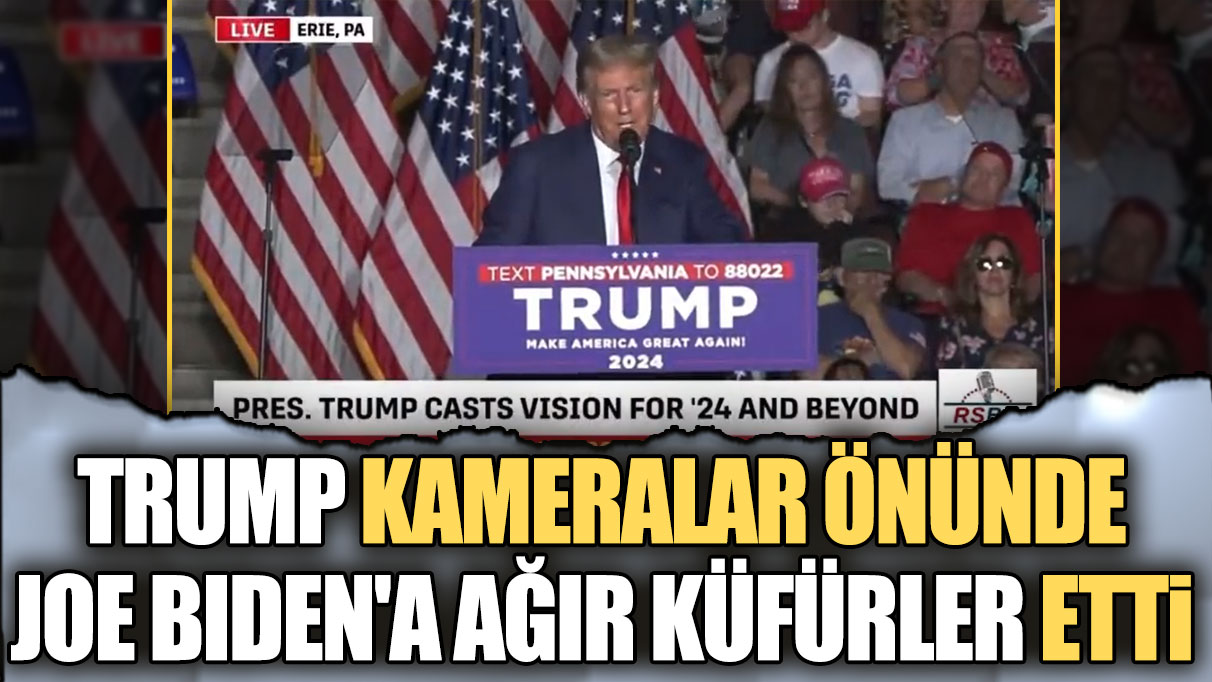 Trump kameralar önünde Joe Biden'a ağır küfürler etti