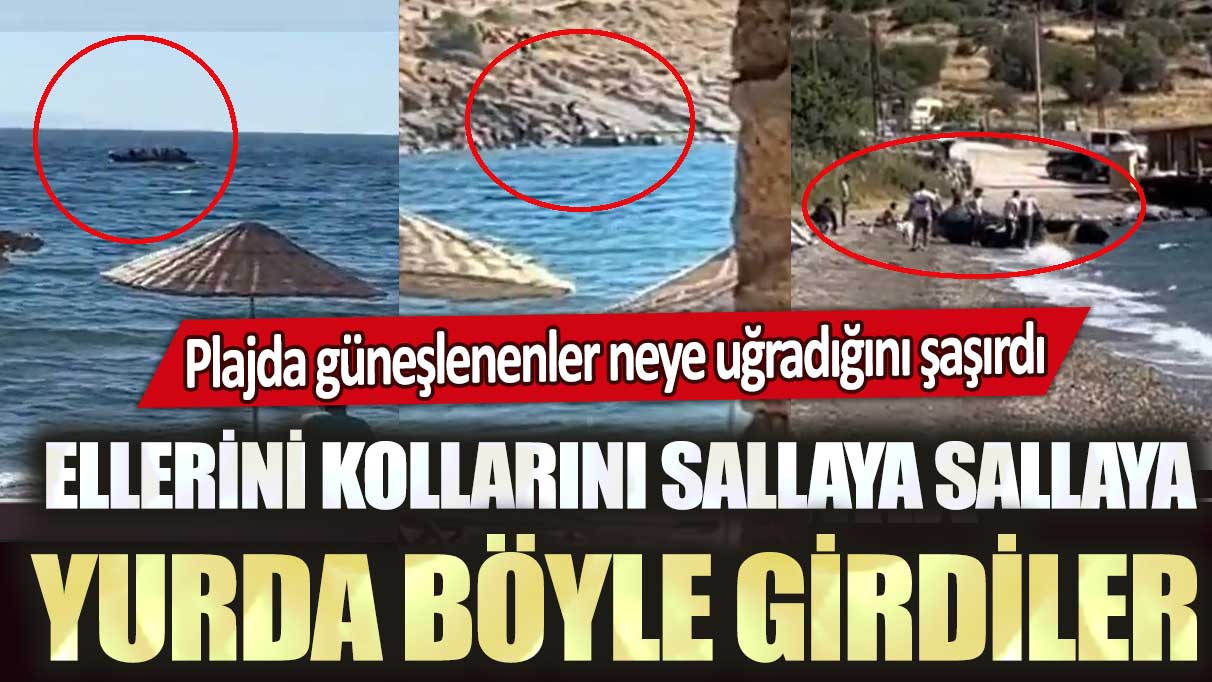 Çanakkale'de plajda güneşlenenler neye uğradığını şaşırdı: Ellerini kollarını sallaya sallaya yurda böyle girdiler