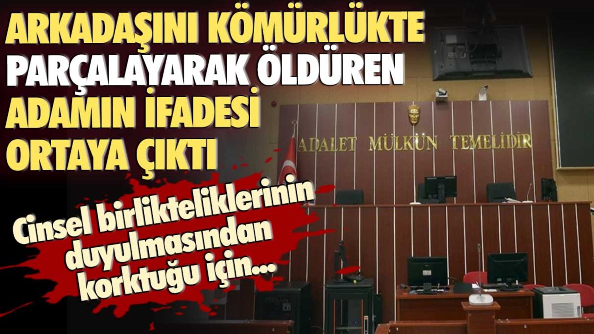 Arkadaşını kömürlükte öldüren adamın ifadesi ortaya çıktı! Cinsel birlikteliklerinin  duyulmasından  korktuğu için...