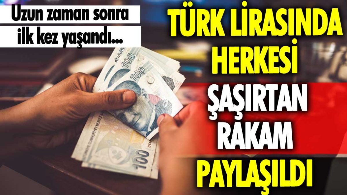 Uzun zaman sonra ilk kez... Türk lirasında herkesi şaşırtan veri paylaşıldı