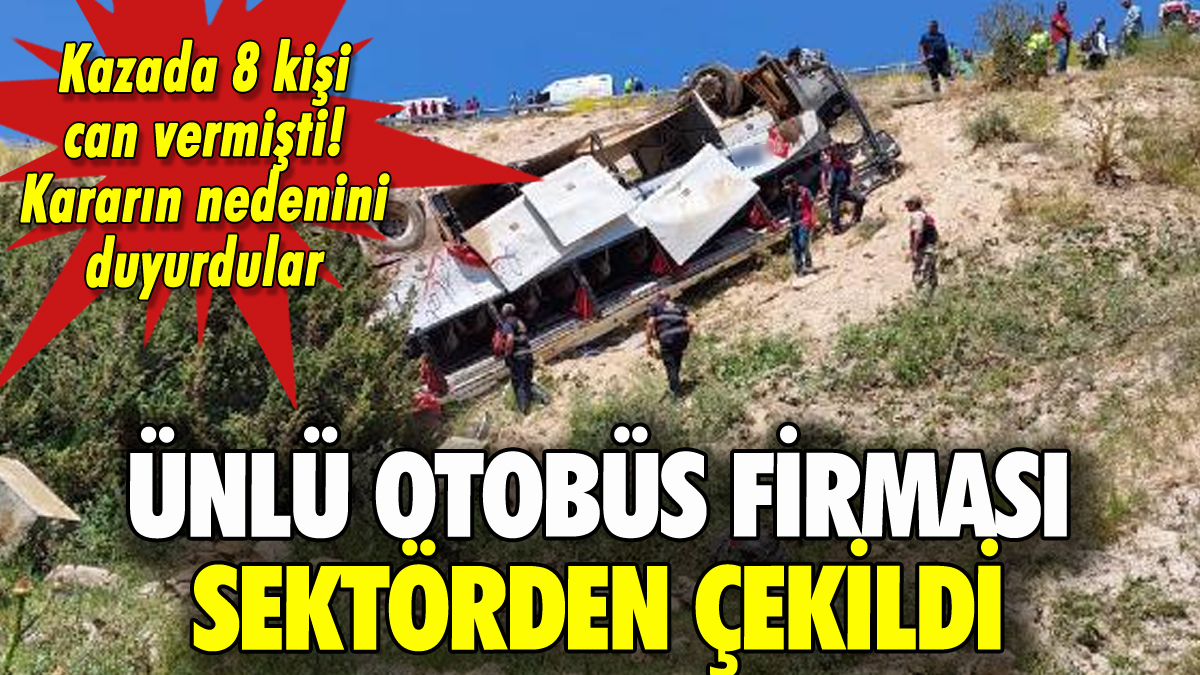 Ünlü otobüs firması sektörden çekildi: O kazada 8 kişi can vermişti!