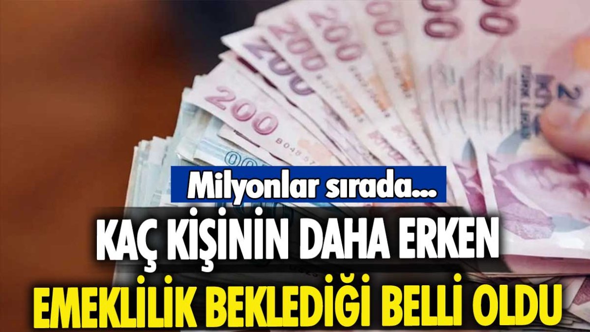 Milyonlar sırada: Kaç kişinin erken emeklilik için beklediği ortaya çıktı