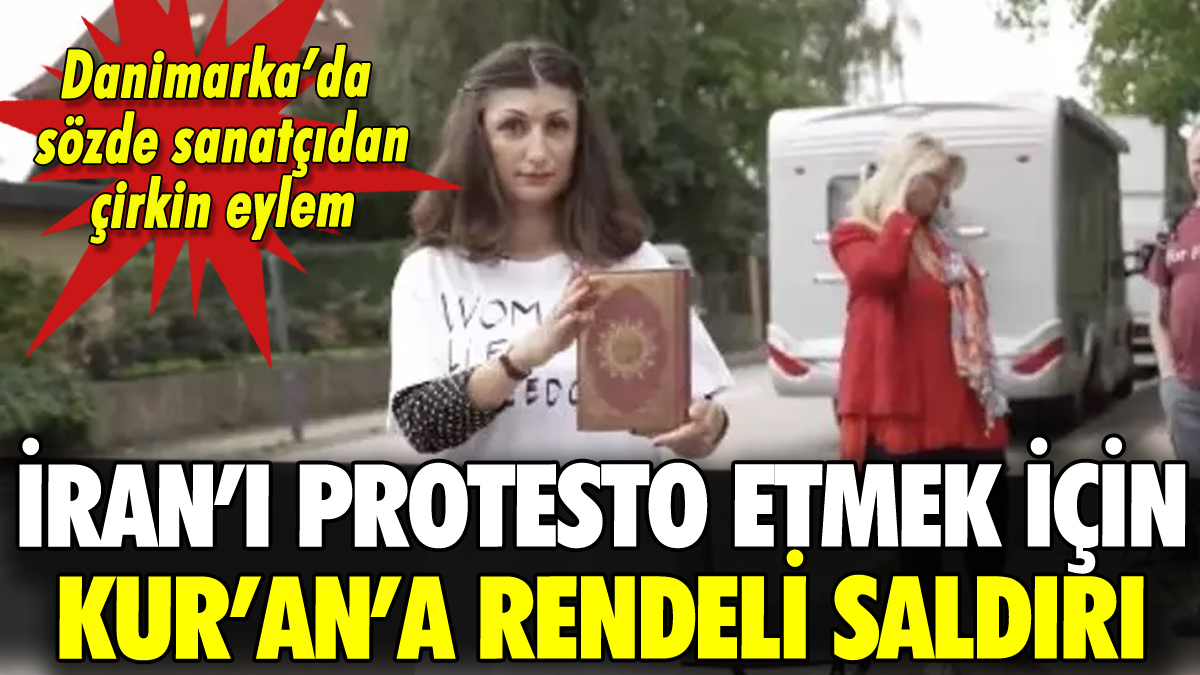 İran'ı protesto için Kur'an nüshasını rendeyle parçaladı