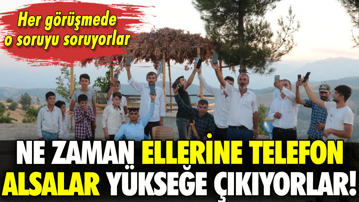 Kahramanmaraş'ın bu köyünde telefonu eline alan hep yükseğe çıkıyor!