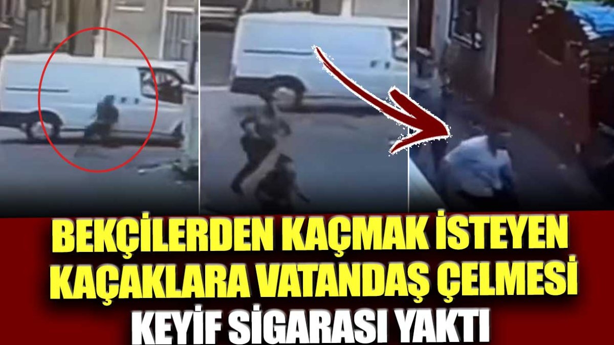 İstanbul Bayrampaşa'da bekçilerden kaçmaya çalışan bir sığınmacı vatandaş tarafından durduruldu