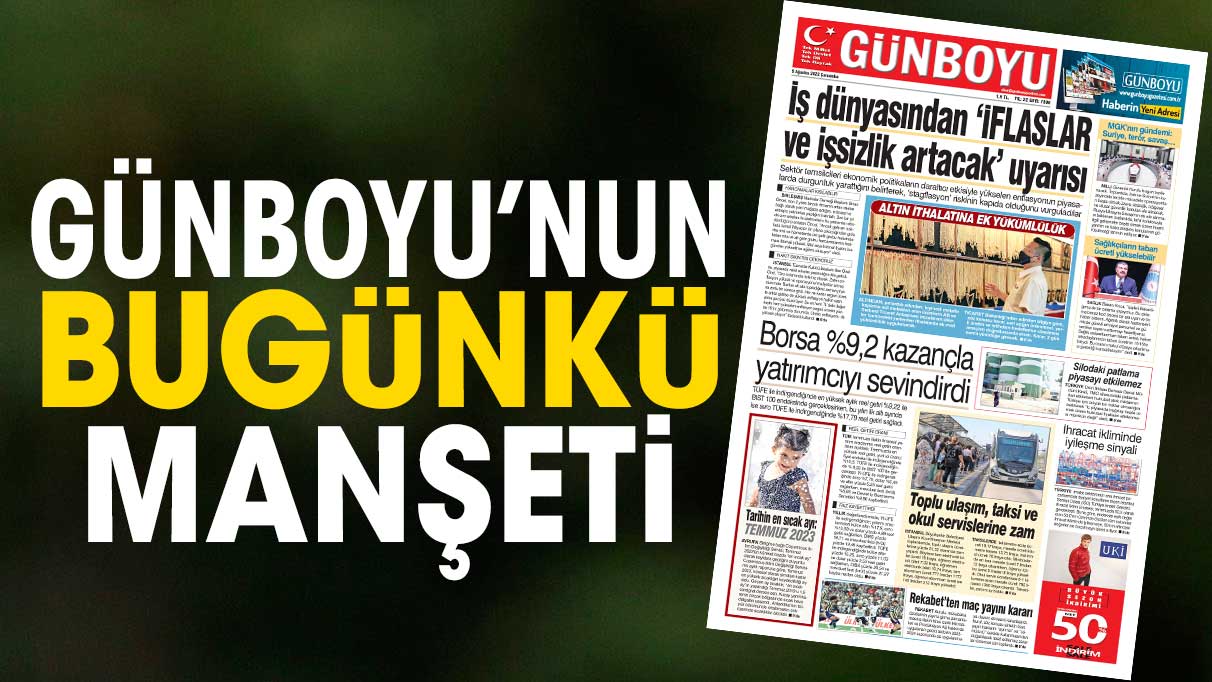 9 Ağustos 2023 Gazetesi