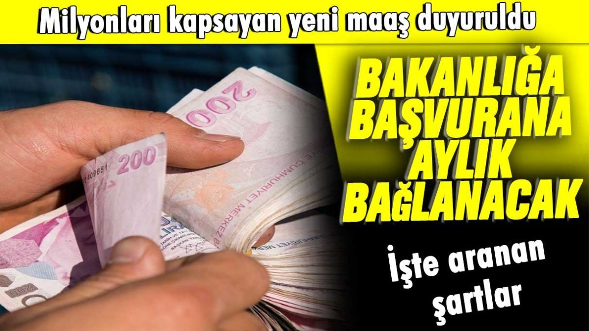 Milyonları kapsayan destek duyuruldu: Bakanlığa başvurana maaş bağlanacak