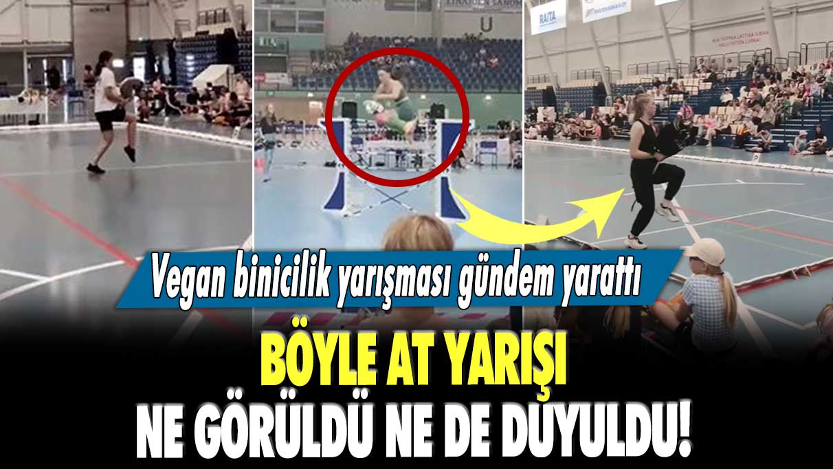 Böyle at yarışı ne görüldü ne de duyuldu!  Vegan binicilik yarışması sosyal medyada gündem yarattı