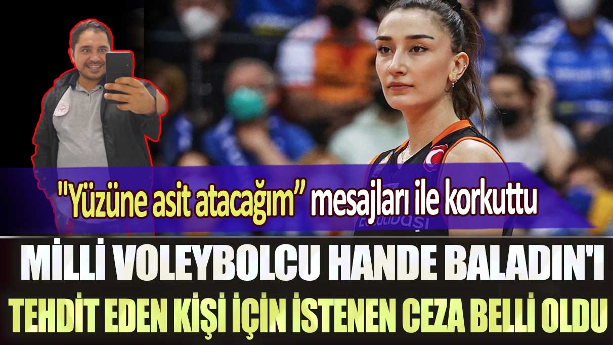 Milli voleybolcu Hande Baladın'I tehdit eden kişi için istenen ceza belli oldu