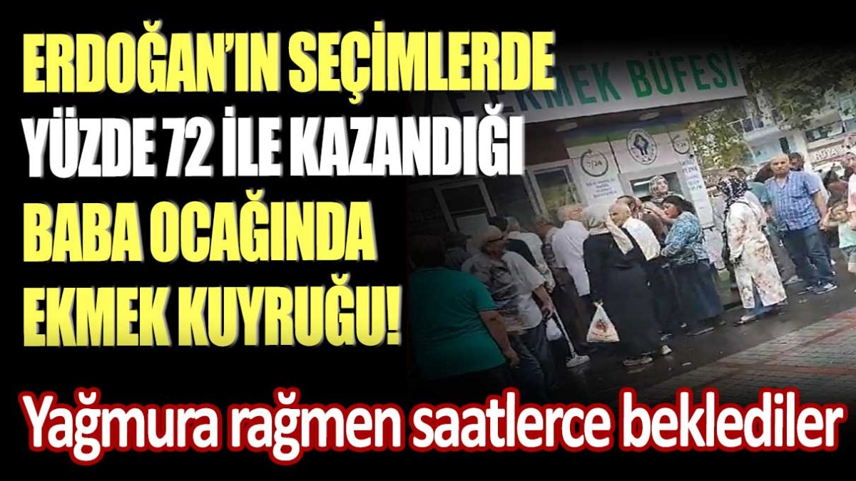 Erdoğan'ın yüzde 72 ile kazandığı Rize'de ekmek kuyrukları oluştu!