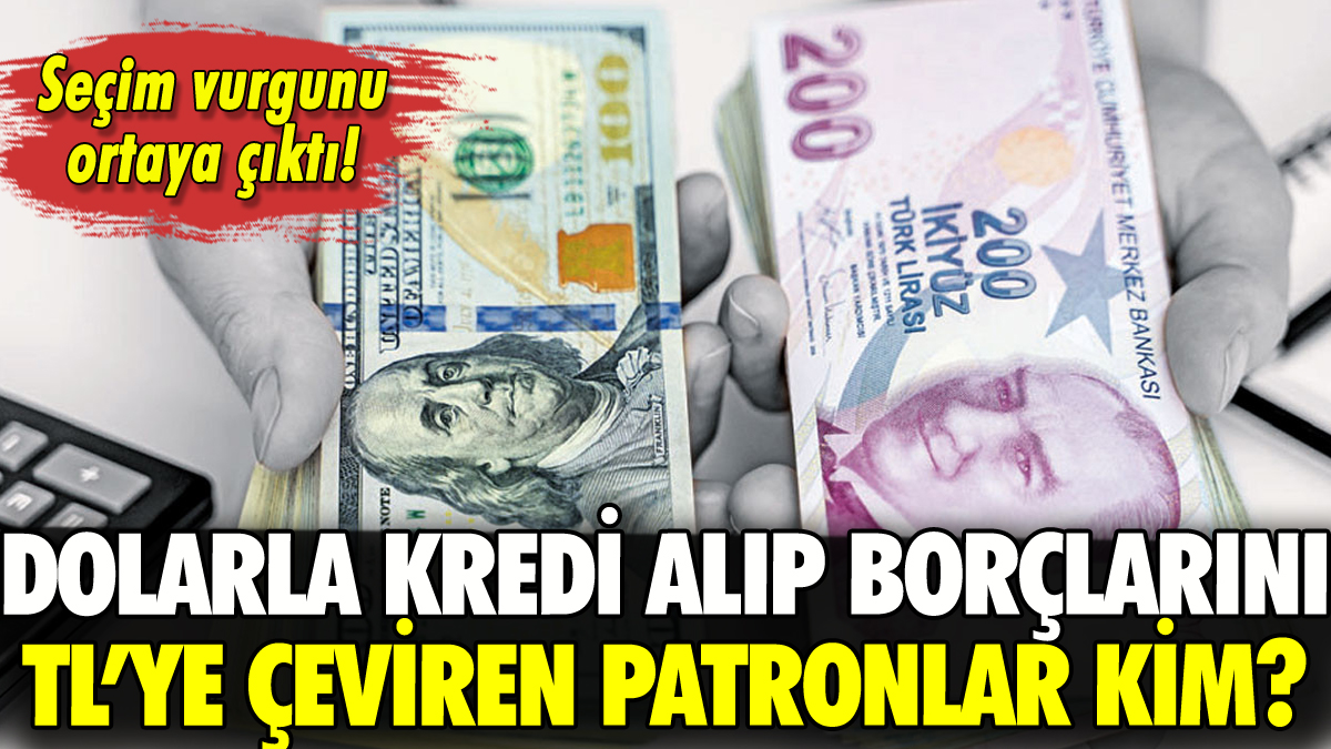 Seçimden önce devlet bankalarından dolarla kredi alıp borçlarını TL'ye çeviren patronlar kim?