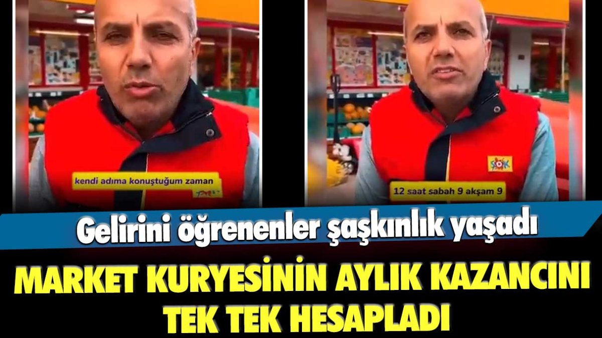 Market kuryesinin aylık kazancını tek tek hesapladı... Gelirini öğrenenler şaşkınlık yaşadı.