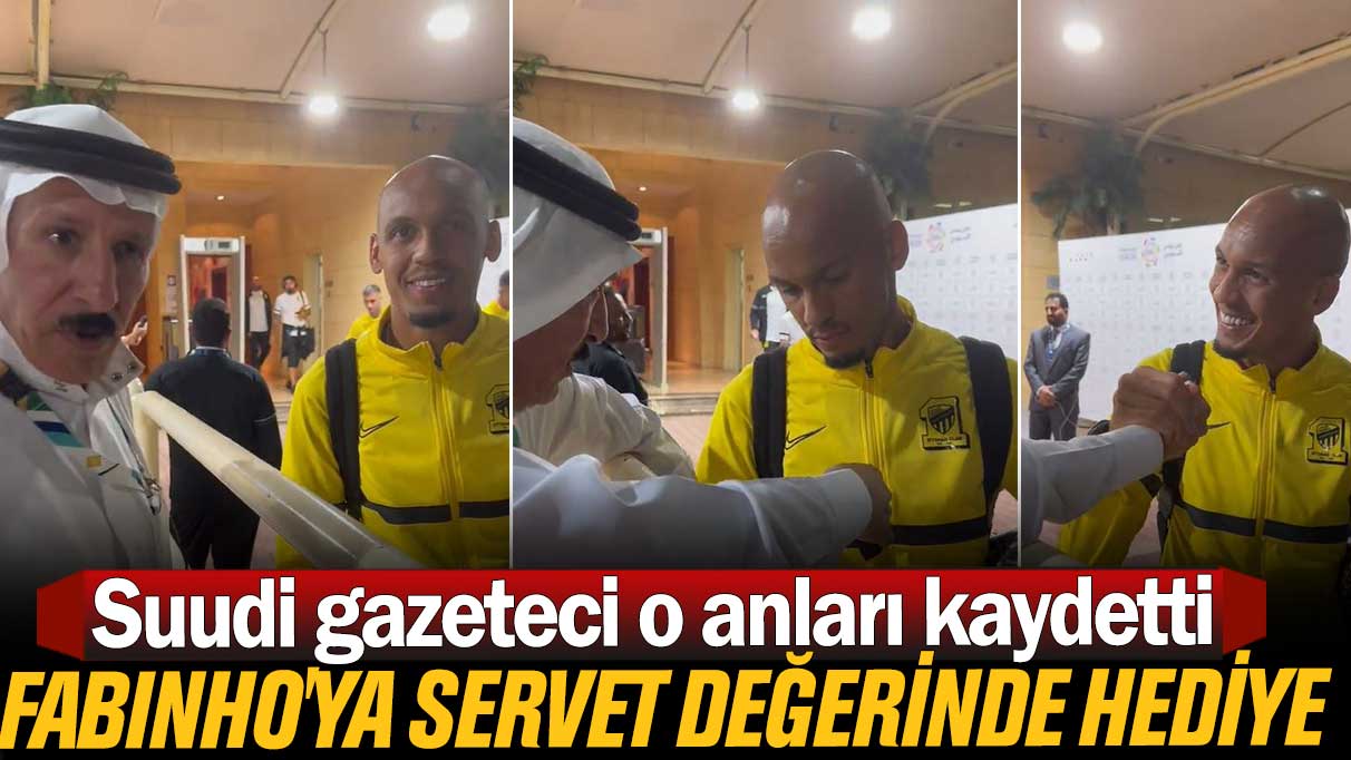 Suudi gazeteciden Fabinho'yu mutluluktan hava uçuran hediye