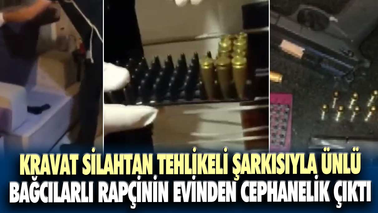 Kravat silahtan tehlikeli şarkısıyla ünlü Bağcılarlı rapçi Heijan'ın(Doğan Tarda) evinden cephanelik çıktı