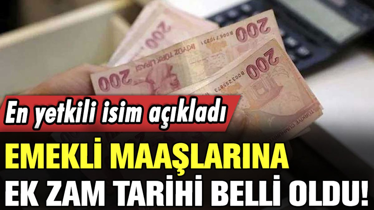 En yetkili isim açıkladı: Emekli maaşlarına ek zam tarihi belli oldu!