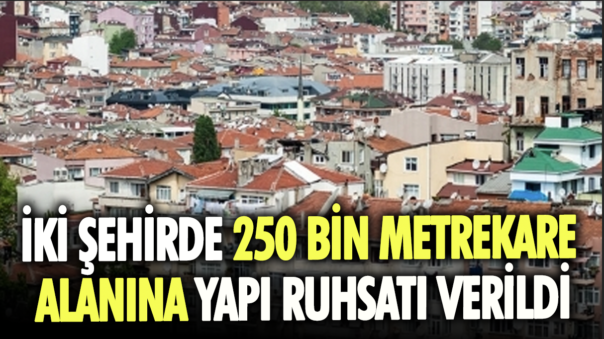 İki şehirde tam tamına 250 bin metrekare alana yapı ruhsatı verildi